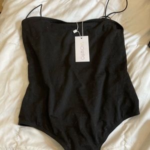 CLOSET SALE - bodysuit in black showpo